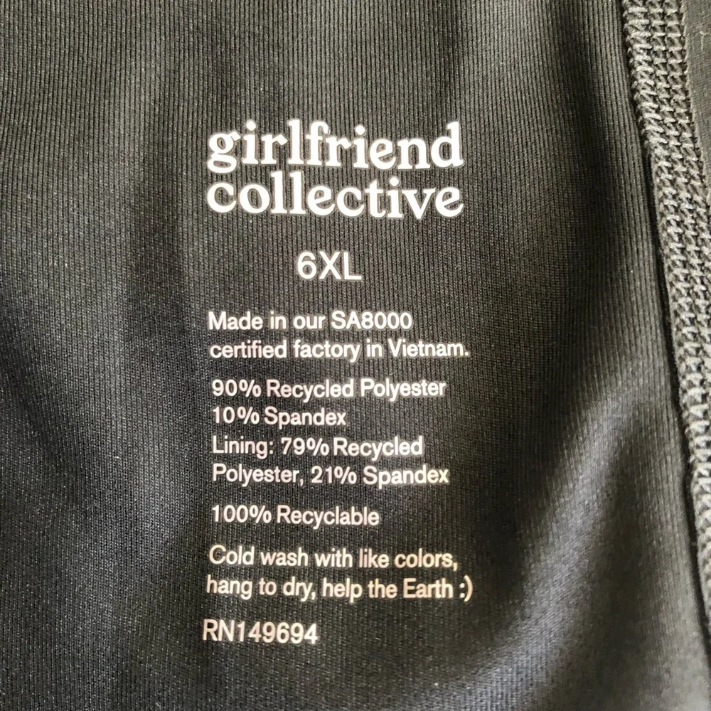 Girlfriend Collective size 6XL Black Lola V Neck Dress - Picture 3 of 7